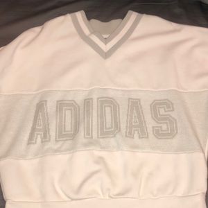 White Adidas Crewneck